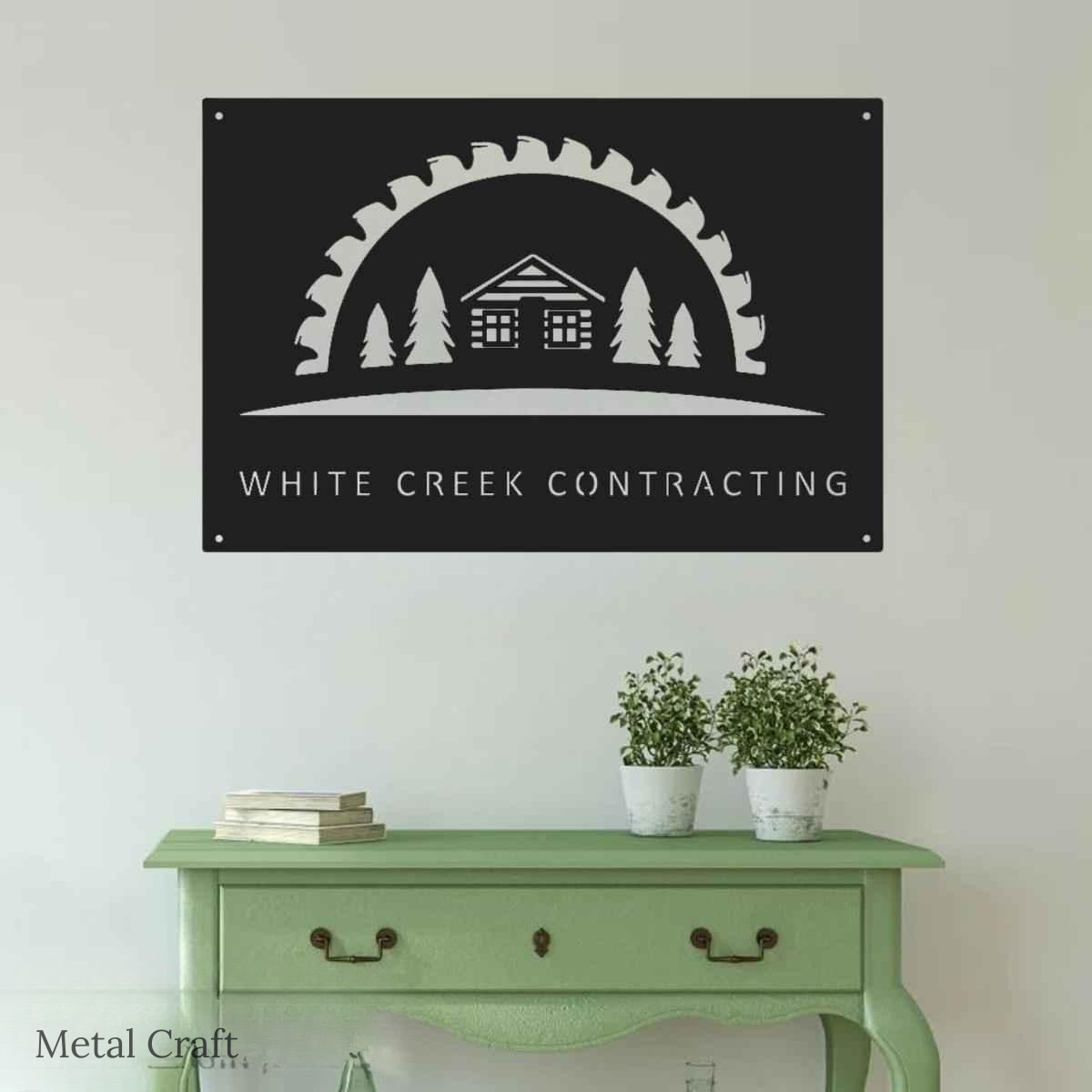 Personalized Wall Logo | Custom Text Metal Sign