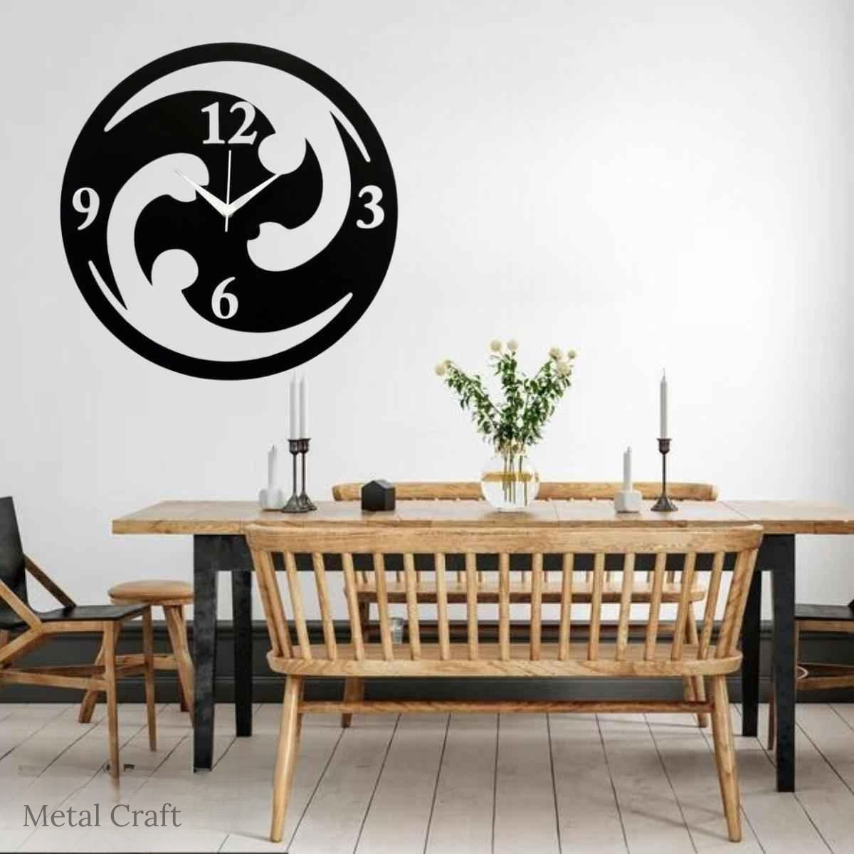 Wheel Art Metal Wall Clock
