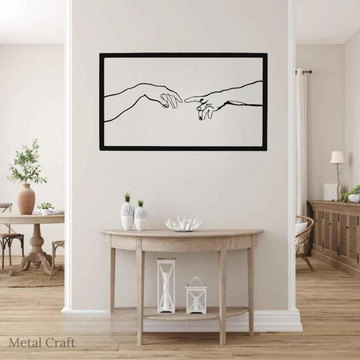 Creation Hand Wall Art | Modern Metal Wall Decor