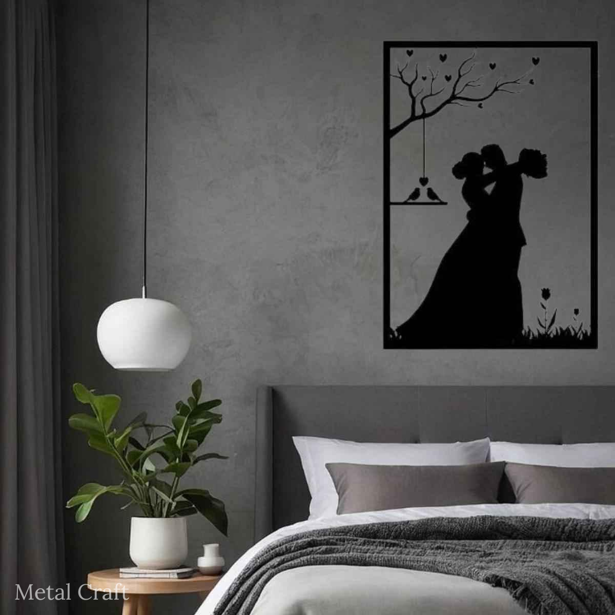 Couple Wall Art | Romantic Metal Wall Decor