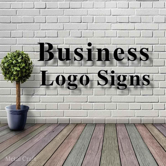 Custom Business Metal Logo | Personalized Office & Shop Wall Sign