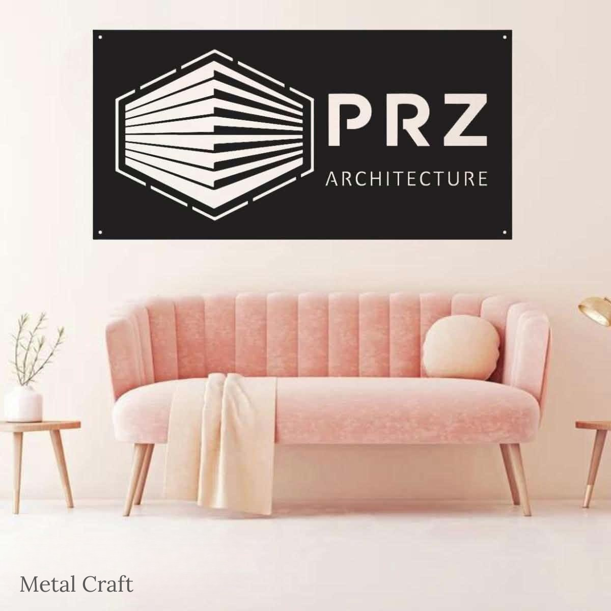 Personalized Wall Logo | Custom Text Metal Sign