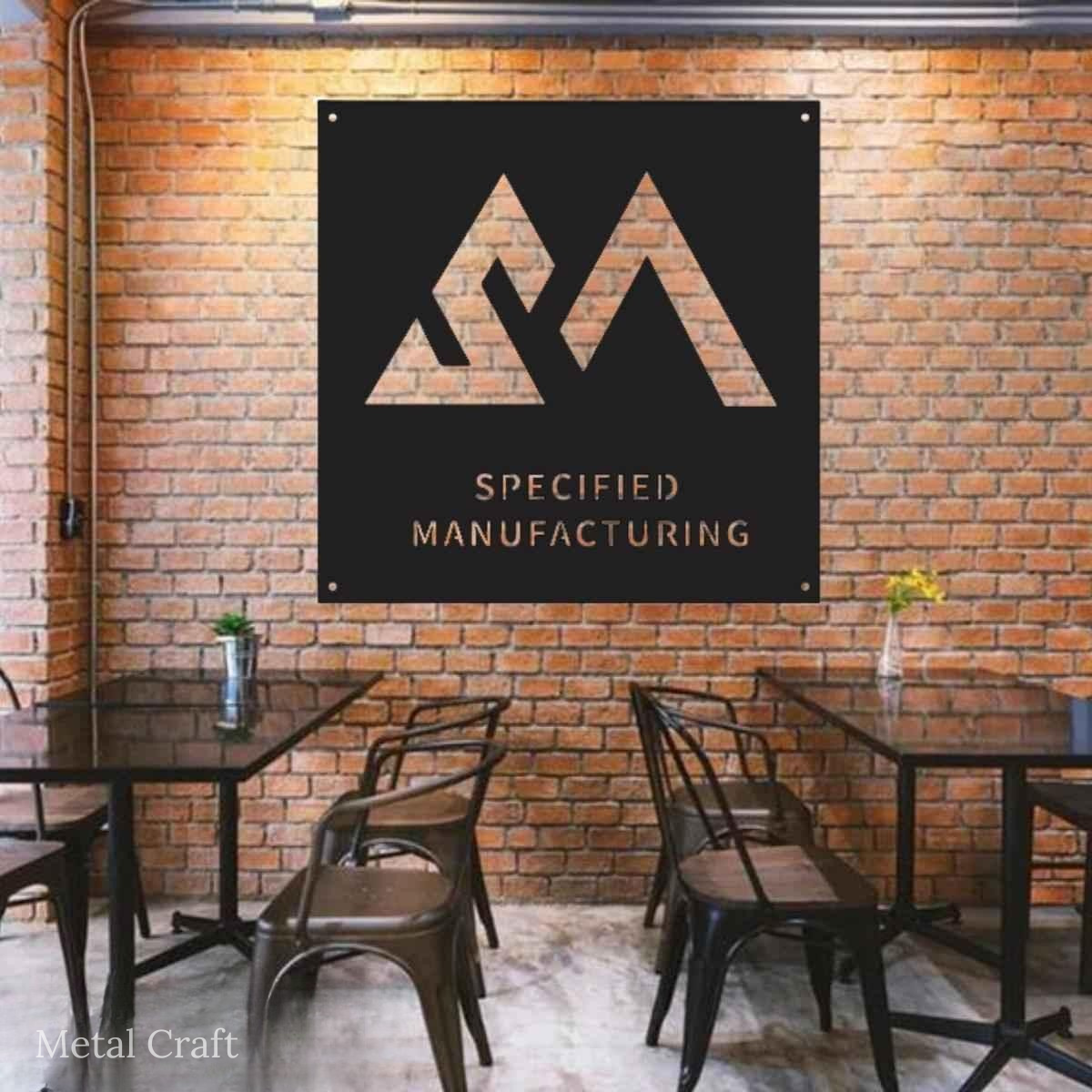 Personalized Wall Logo | Custom Text Metal Sign
