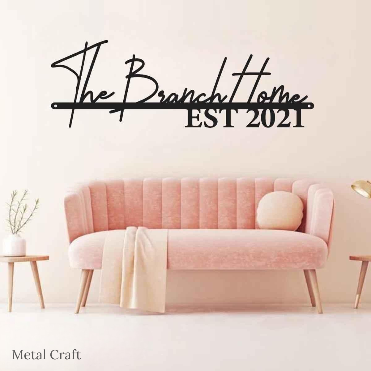 Custom Text Metal Sign | Personalized Word Art for Walls