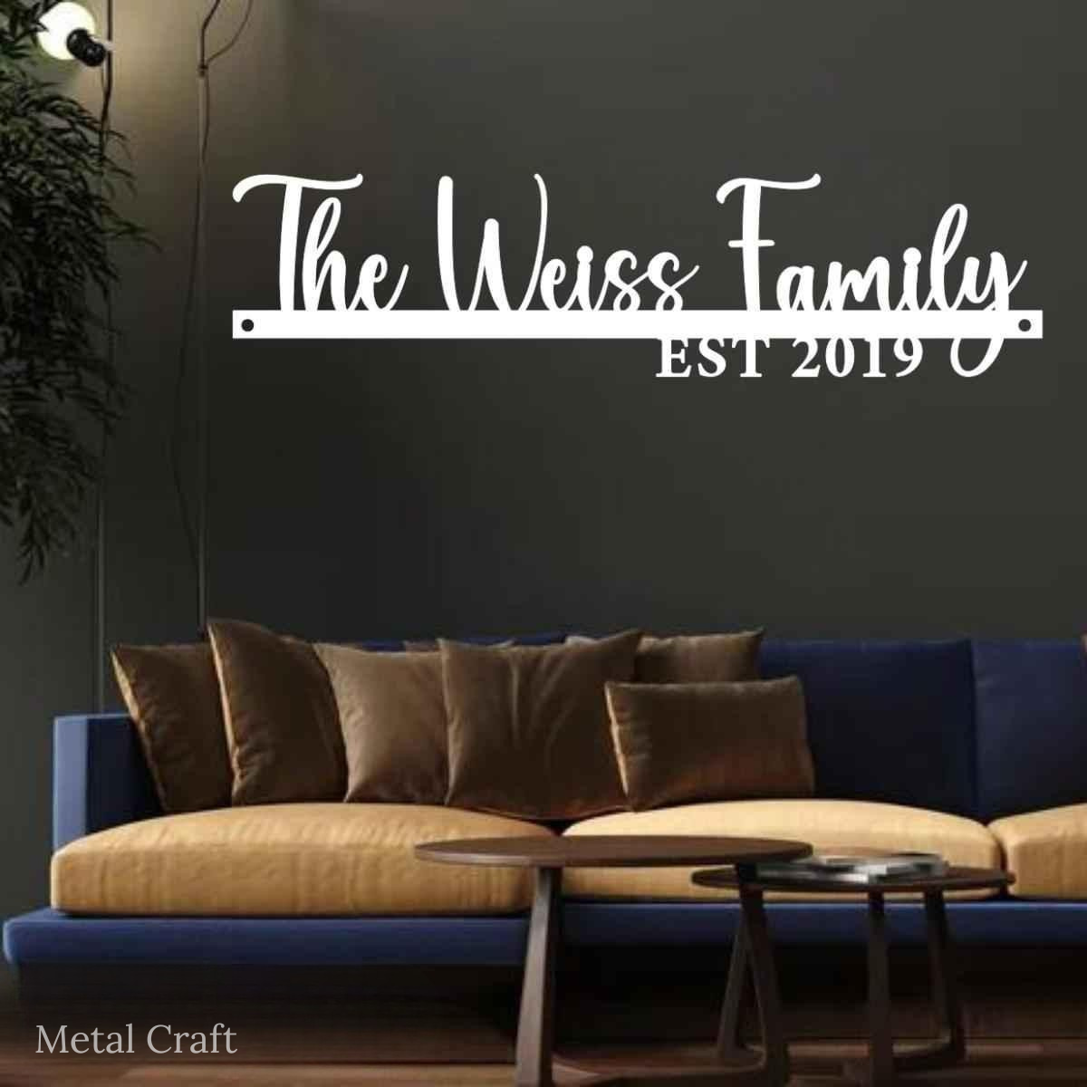Custom Text Metal Sign | Personalized Word Art for Walls
