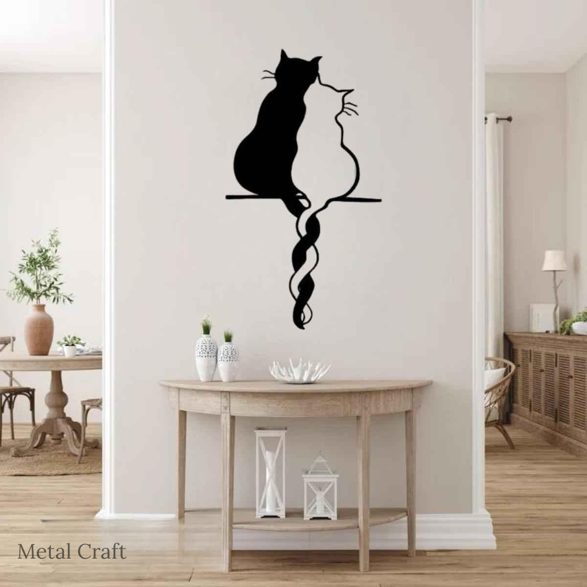 Cats in Love Wall Decor | Romantic Cat Wall Art