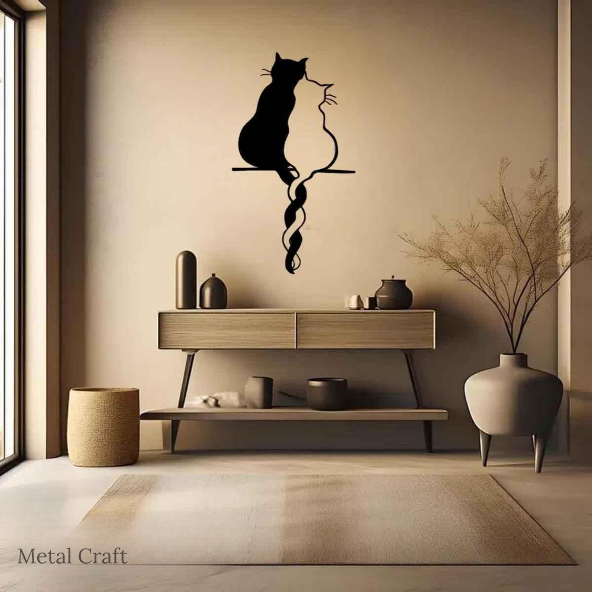 Cats in Love Wall Decor | Romantic Cat Wall Art