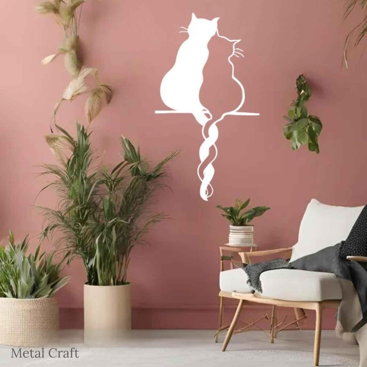 Cats in Love Wall Decor | Romantic Cat Wall Art