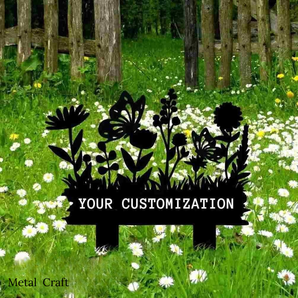 Personalized Garden Name Plate Design