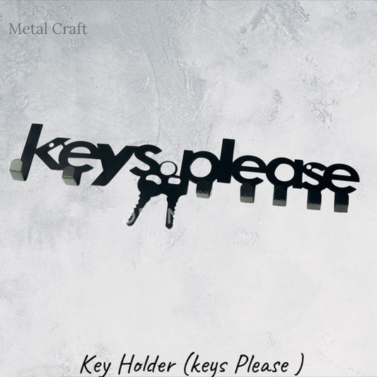 'Key Please' Key Holder | Decorative Wall Key Organizer