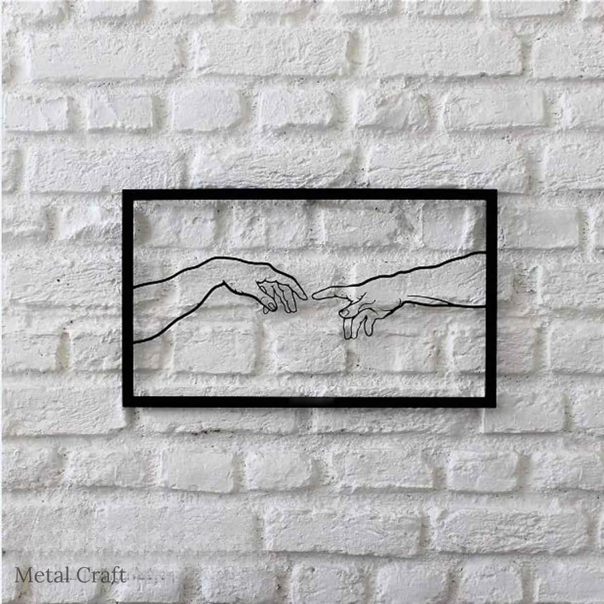 Creation Hand Wall Art | Modern Metal Wall Decor