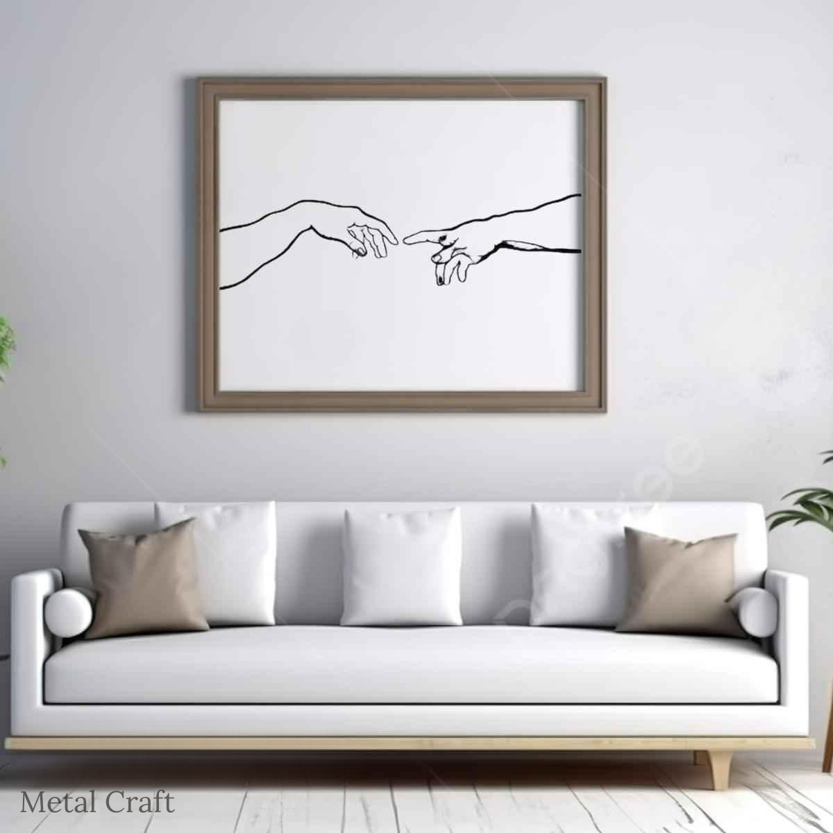 Creation Hand Wall Art | Modern Metal Wall Decor