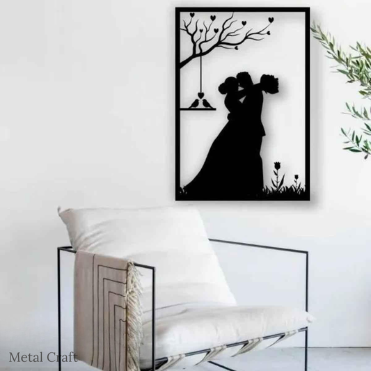 Couple Wall Art | Romantic Metal Wall Decor