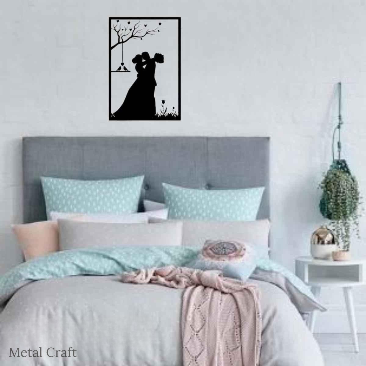 Couple Wall Art | Romantic Metal Wall Decor