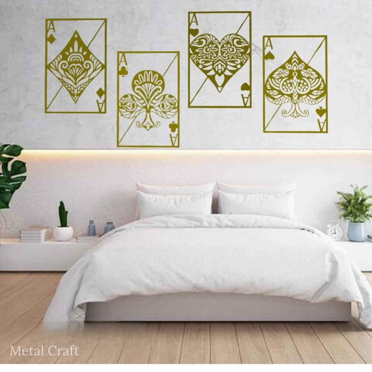 Playing Cards Wall Decor | Poker Metal Wall Art